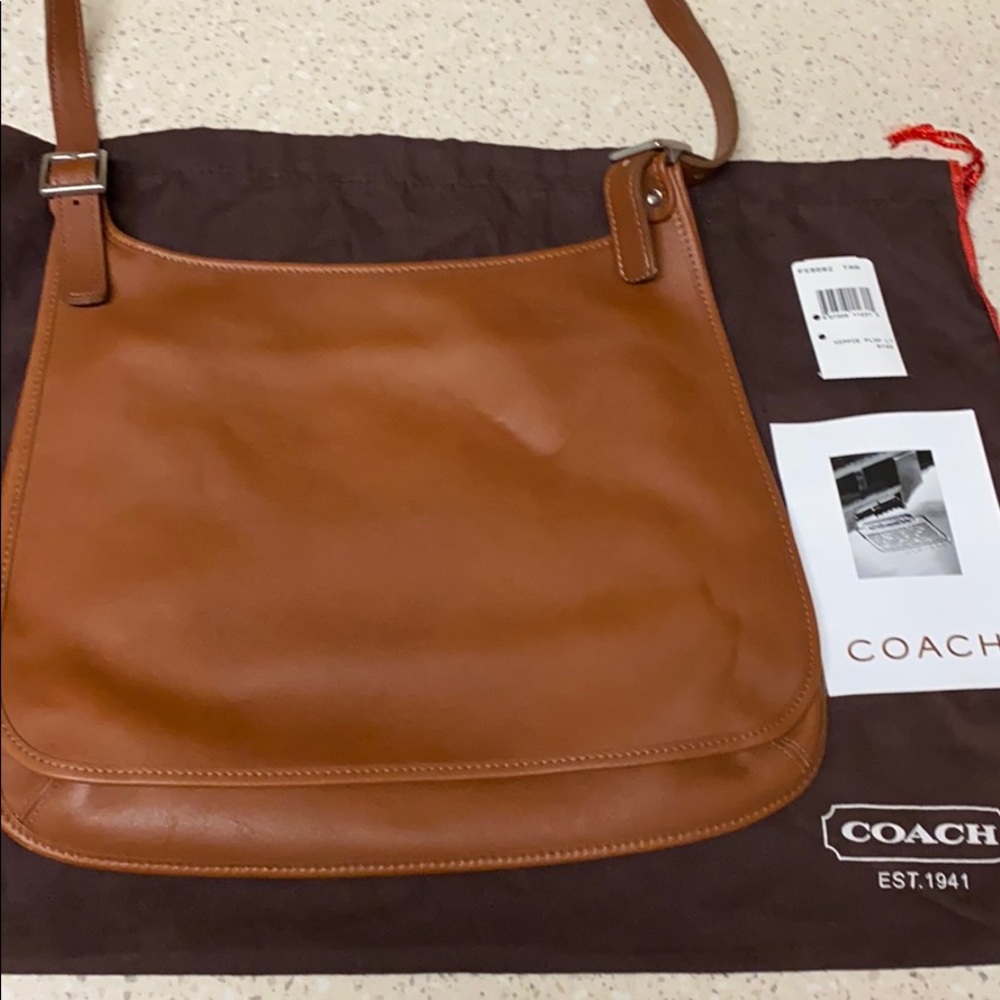 Vintage Coach Hippie Flap Leather Crossbody Bag